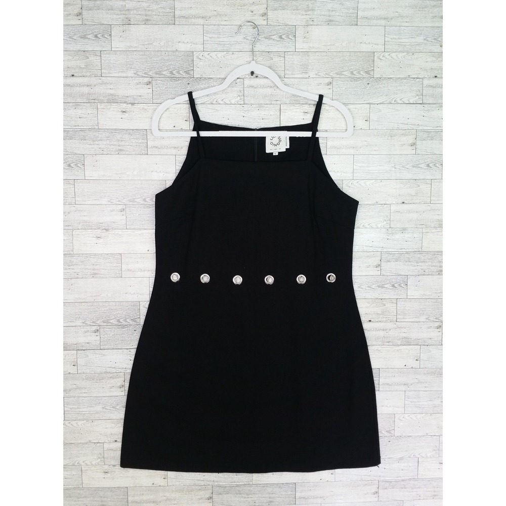Women's Lili Sidonio Sleeveless‎ Canvas Sheath Dress Black Size L Large